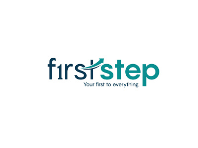 First step branding design illustration logo vector