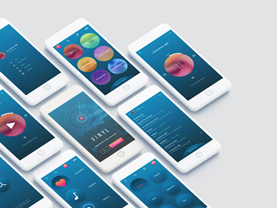 Music Player Concept concept digital mobile app music app ui user interface