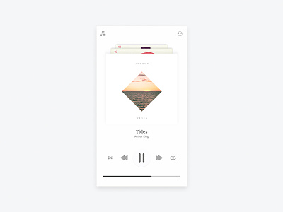 Minimal Music App android app cover art design iphone media player mobile music music player ui
