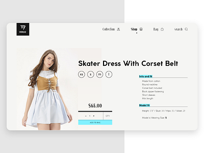 Virgo - Fashion Brand Design branding e commerce fashion modern shop ui web web design