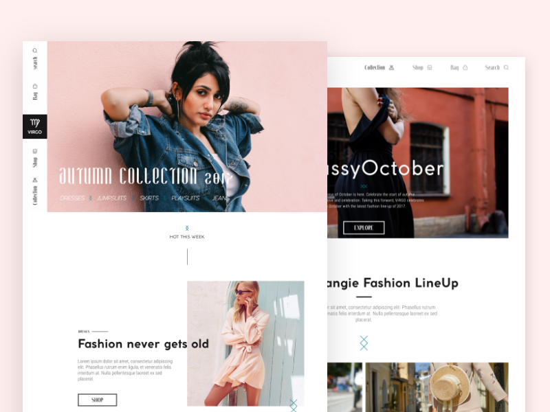 VIRGO - Online Fashion Store by Aniruddha Bhattacharya on Dribbble