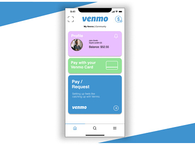Venmo Mobile App Concept app branding design mobil ux