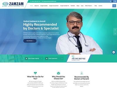 Zamzamhomehealthcare.pk branding design ecommerce graphic design illustration logo social media ui ux vector web design web development website