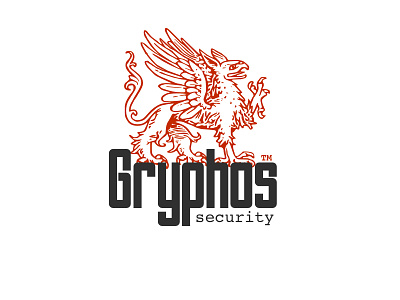 Gryphos Logo design griffin gryphos logo security