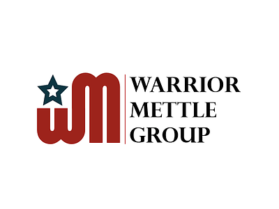 Warrior Mettle Group blue flag group logo red star warrior
