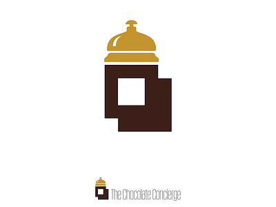 Chocolate Concierge logo brown chocolate design gold logo