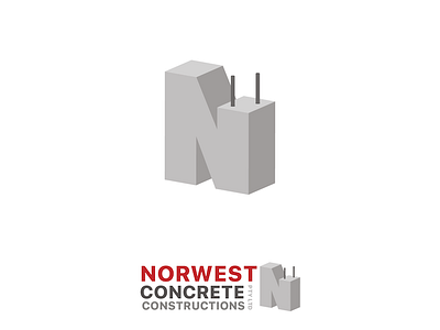 Norwest Concrete logo brand building concrete construction design identity logo