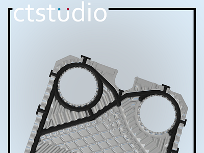 3D model for a heat exchanger 3d animation branding design graphic design illustration industrial logo