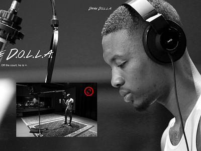 Damian Lillard — UI/UX Concept basketball dame d.o.l.l.a.r. damian lillard interaction design nba rap ui ux web design