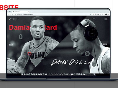 Damian Lillard — UI/UX & Hand Lettering basketball dame d.o.l.l.a. damian lillard graphic design hand lettering interaction design rap rapper ui ux web design