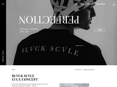 Black Scale — UI/UX fashion interaction design street culture street fashion streetwear ui ux web design