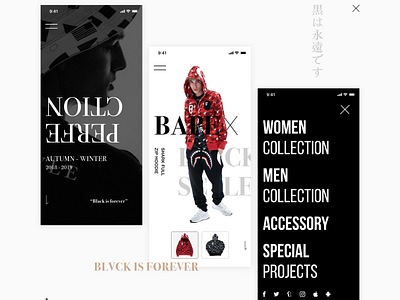 Black Scale Mobile Redesign interaction design ios mobile redesign streetwear ui ux