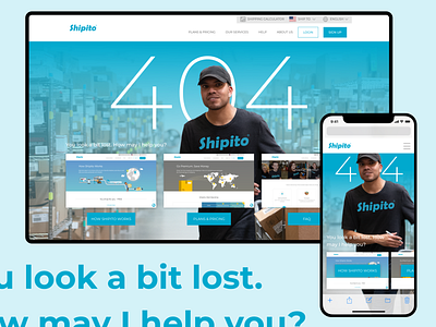 Shipito 404 Page WIP 404 graphic design interaction design package forwarding shipito shipping ui ux web design