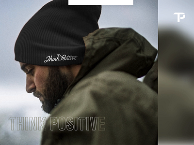 Beanie Designs for Think Positive graphic design hand lettering illustration ui ux