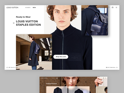 Louis Vuitton Concept WIP esartd fashion interaction design louis vuitton lv minimalist modern ui ux web design