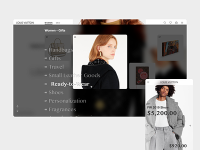 LV design esartd interaction design ios louis vuitton lv ui ux uxui web design webdesign