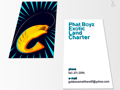 Phat Boyz Exotic Land Charter branding business cards charter exotic fishing graphic design illustration kentucky pesca vector