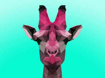 low poly giraffe