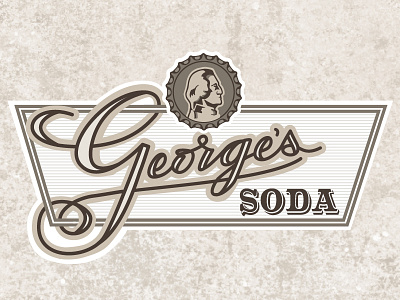 George's Soda lettering logos script