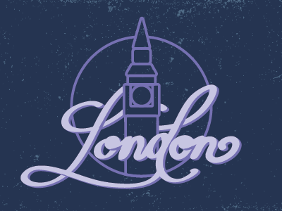 London. big ben cities hand lettering icon london wacom