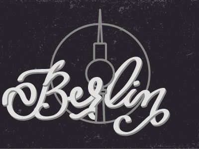 Berlin cities lettering wacom tablet