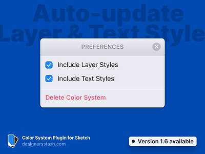 Color System Update 1.6 – Auto-update Styles color dark darkmode light lightmode mode plugin sketch swatch system variable