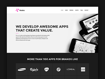 Nodes Agency Website bureau landingpage nodes responsive website
