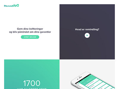 Remindiing - Landingpage