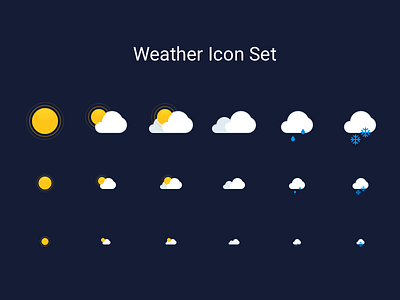 Weather Icon Set forecast icon rain snow sun weather