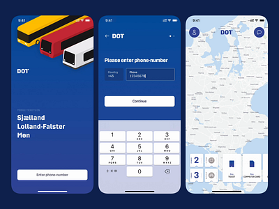 DOT – Onboarding & Sign in animation app bus commuting custom input login metro mobile onboarding sign in sign up text field train transition transportation