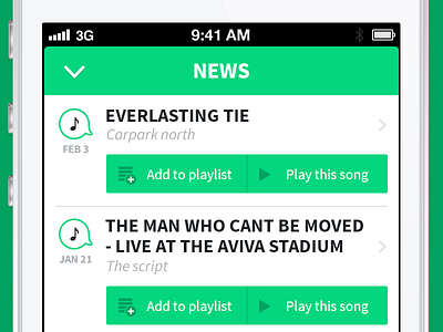 BMM - News feed add to android app feed ios music news play player playlist smartphone song