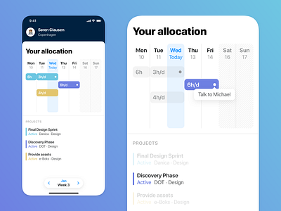 Allocation App by Søren Clausen for Monstarlab on Dribbble