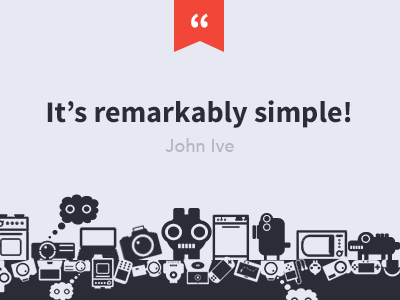 Remindiing Quote flat john ive landingpage quote remindiing simple