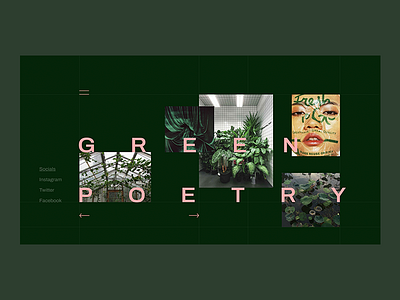 Green Poetry basic design ecommerce editorial fashion fashion ui green plants shopping ui ui design website