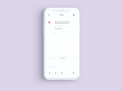 Sorry Chris 💖 chat chat app clean daily ui daily ui day 13 messanger minimal text ui