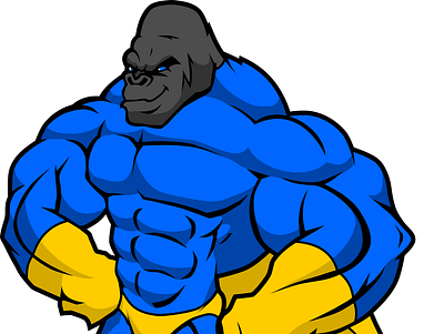 Super Gorilla custom design illustration