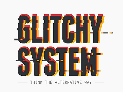Glitchy system logo glitchy logo type