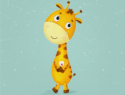 Cute giraffe in love 2d books digitalart illustration illustrator