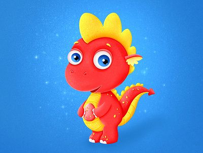 Cute dragon 2d characterdesign childrenbookart digitalart illustration illustrator