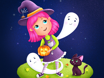 Halloween 2d characterdesign childrenbookart digitalart illustration illustrator kidlitart