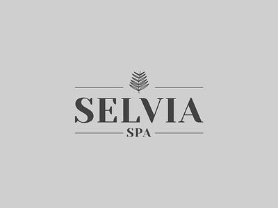 Selvia minimalist logo for SPA brand