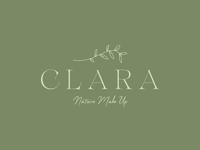 Clara Nature Make Up Minimalist Logo elegant logo logo make up logo natural logo