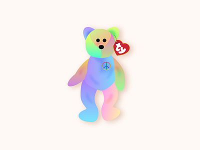 Beanie Baby Peace Bear