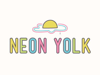 Neon Yolk Logo egg yolk logo neon sign sprinkles