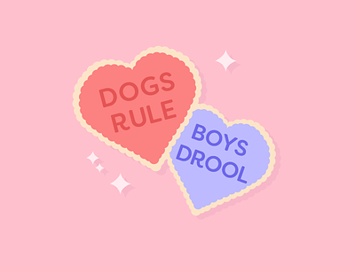 Dogs Rule Boys Drool heart