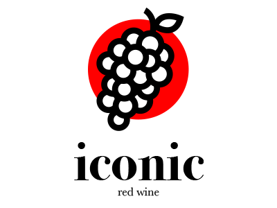 Iconic grapes iconic red red wine wine label