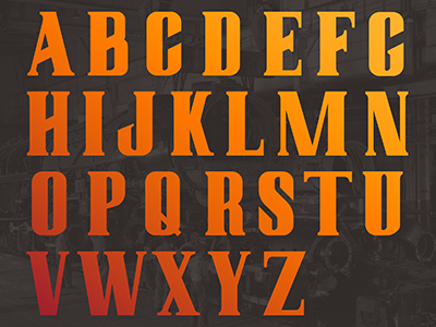 Callowhill Font angled block callowhill custom font hot industrial philadelphia philly phl serif thick