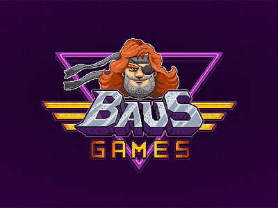 Baus Games Channel Artwork bandana baus baus games beard escape from la pixel art plissken retro snake twitch