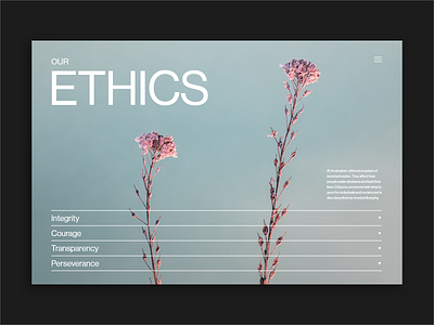 Ethics Page With List Arrangement