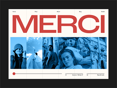 MERCI - Landing Page Layout layout typography ui web design website
